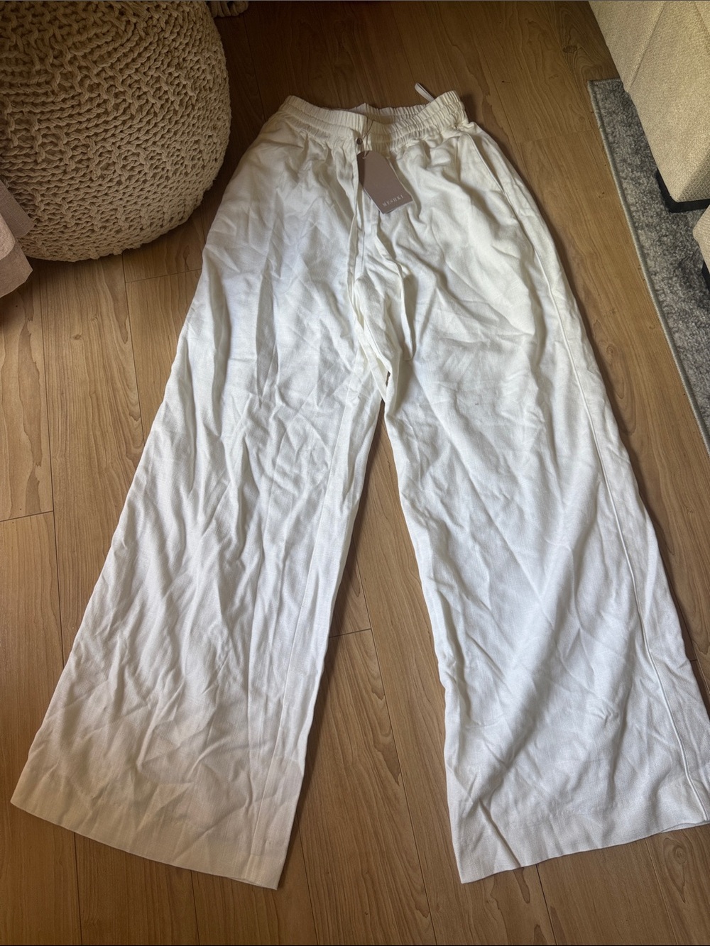 Meshki Selena Linen Straight Leg Pant